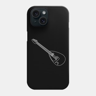 Classic Vox Mark VI Teardrop guitar (left handed) outline graphic Phone Case