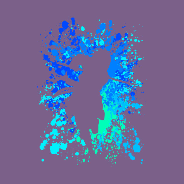 Sasuke Paint Splatter Anime Manga Shirt