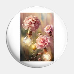 Watercolor steampunk flowers Pin