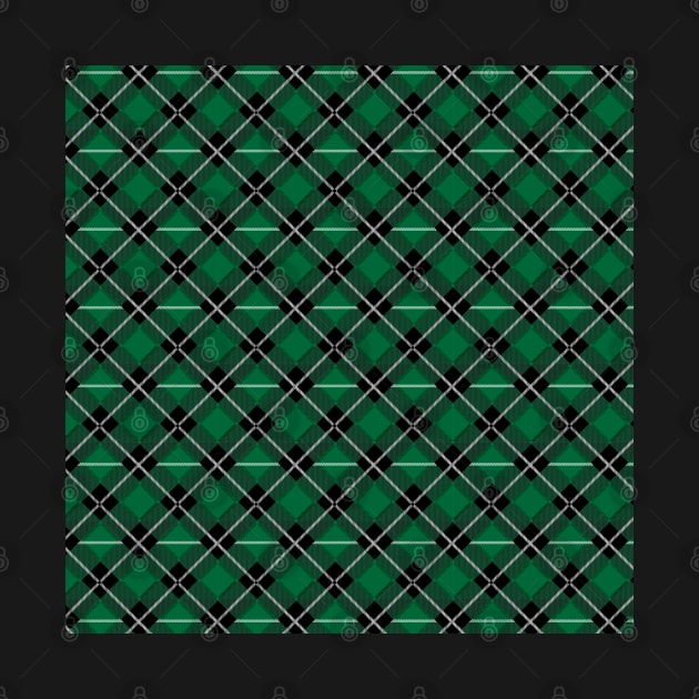 Diagonal Green and Black Flannel-Plaid Pattern by Design_Lawrence