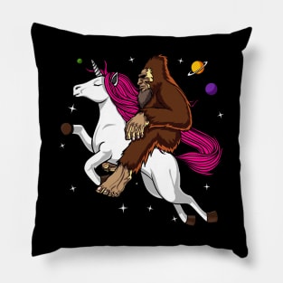 Bigfoot Riding Unicorn Pillow