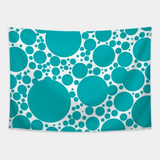 Turquoise mermaid bubble pattern Tapestry
