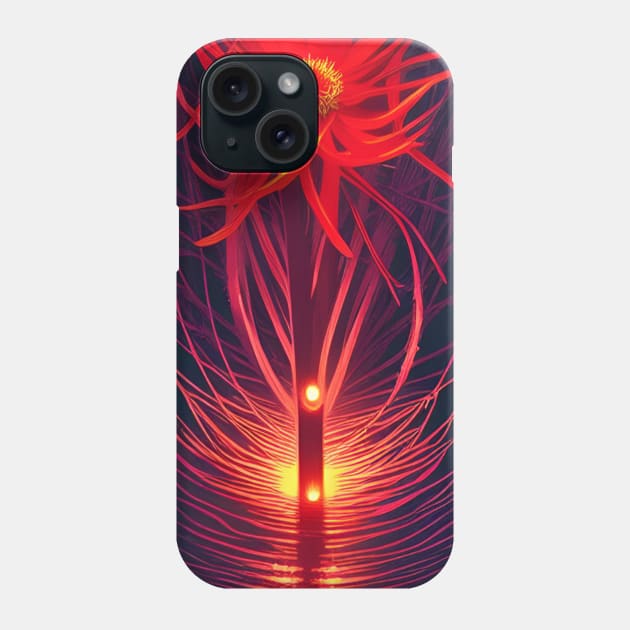 Red Spider Lily Lycoris Radiata Comic Art Style Phone Case by abysarts