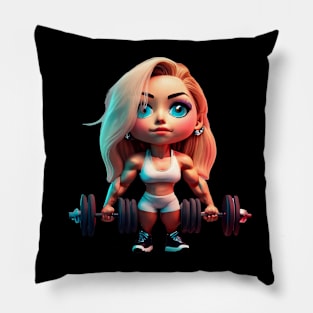 Chibi Lifting Girl Pillow