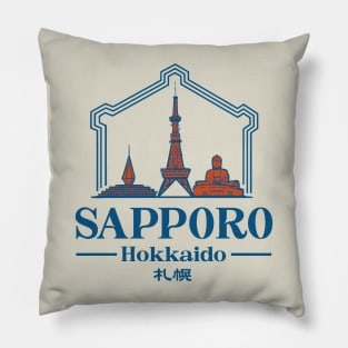 Sapporo, Japan City Pillow