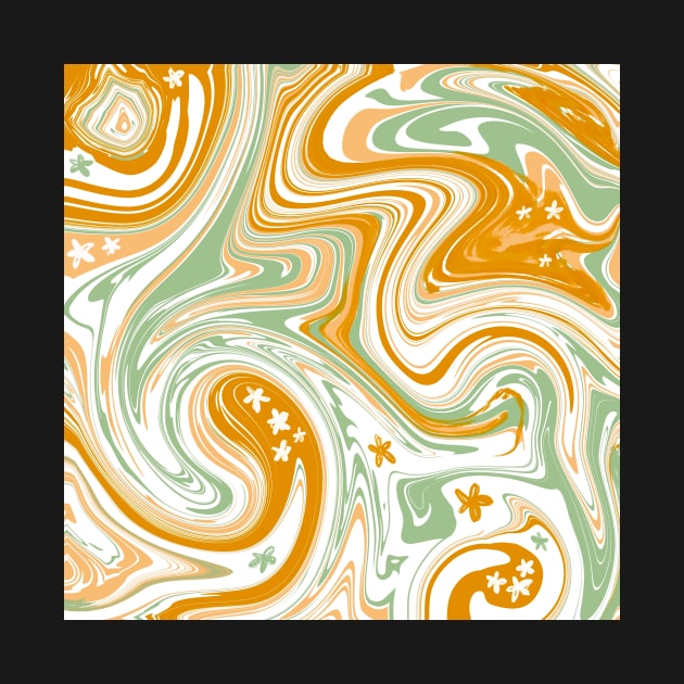 boho/groovy le fleur marble swirls pattern by SunwaveStickers