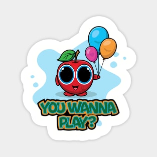 Wanna play with this cute apple? Magnet
