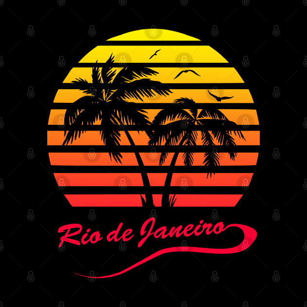 Rio de Janeiro 80s Sunset by Nerd_art