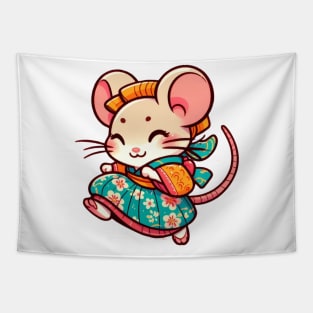 Dancing mouse Tapestry