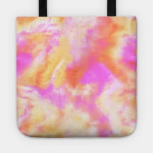 Vibrant Pink and Orange Tie-Dye Tote