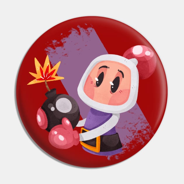 Bomberman Pin by Kathillustra