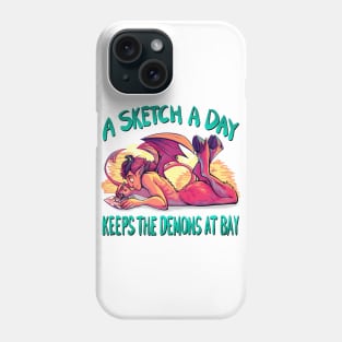 Chill Sketching Demon Phone Case