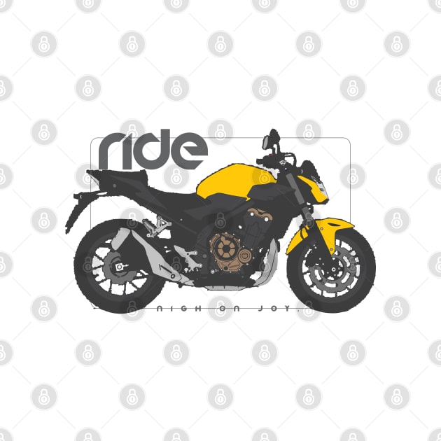 Ride cb500f yellow by NighOnJoy