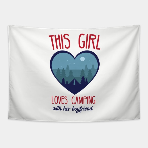 This girl loves camping with her boyfriend Tapestry by bojan17779