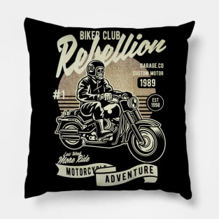 Skull Motorbiker Pillow