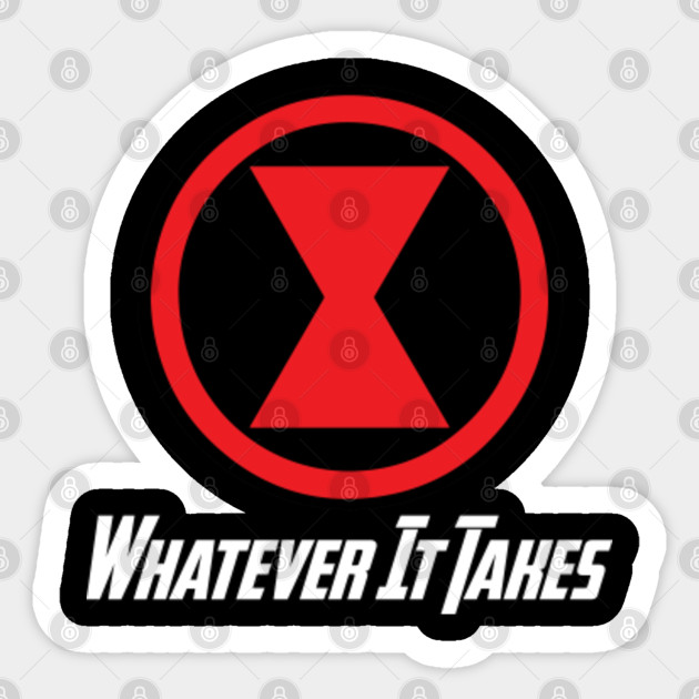 Black Widow Natasha Romanoff Whatever It Takes Logo Symbol Marvel Avengers Endgame Black Widow Pegatina Teepublic Mx