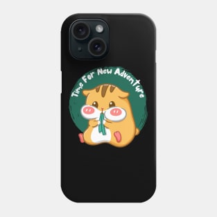 Cute hamster Time for new adventure Hello little hamster cute baby outfit Phone Case