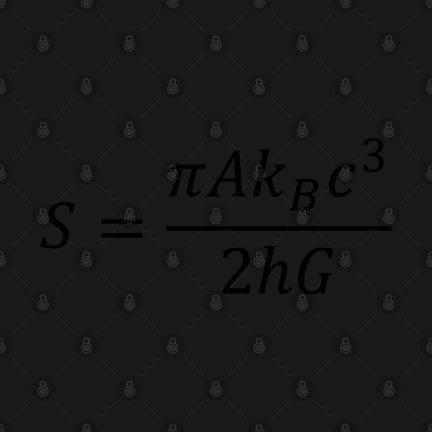 Hawking Equation Black Hole Entropy by ScienceCorner