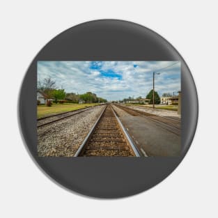 Parallel Railroad Tracks Pin