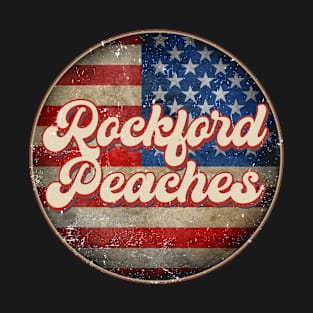 Vintage Rockford Proud Name Personalized Retro Styles American Flag T-Shirt