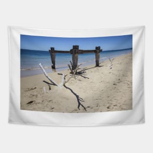 The old Cattle Jetty, Observation Point, Point Nepean, Portsea, Mornington Peninsula, Victoria, Australia. Tapestry