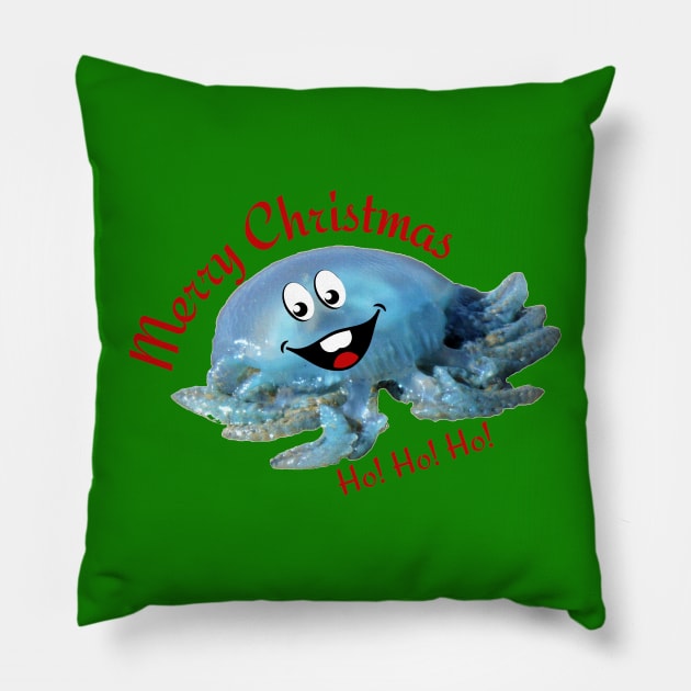 Merry Christmas Jellyfish Pillow by KaSaPo