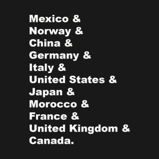 World Showcase Countries T-Shirt