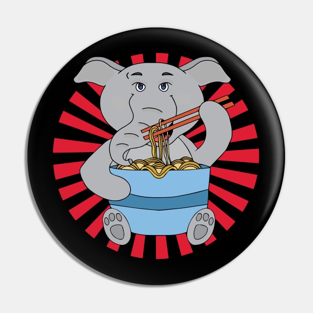 Elephant Ramen Pin by DiegoCarvalho