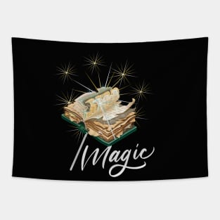 Magic Book Wand Design Tapestry