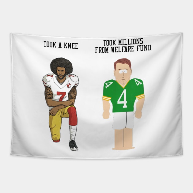 Colin Kaepernick & Brett Favre SouthPark Tapestry by MAR-A-LAGO RAIDERS