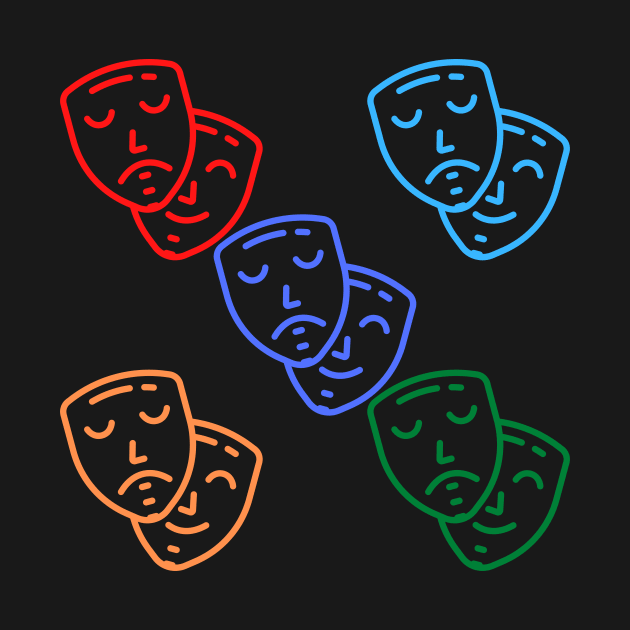 Theatre Masks Pattern by Teatro