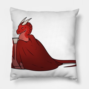 Morning coffee dragon Pillow