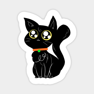 Cute Halloween Black Cat Magnet