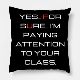 Yes... for sure... I'm paying attention to your class. Pillow