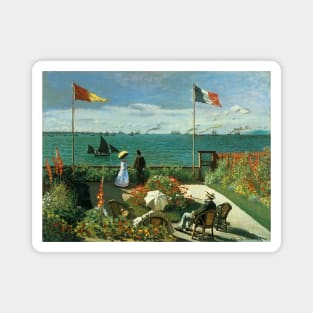 Terrace at the Seaside by Claude Monet Magnet