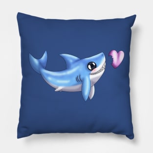 Shark Bites! (Blue) Pillow