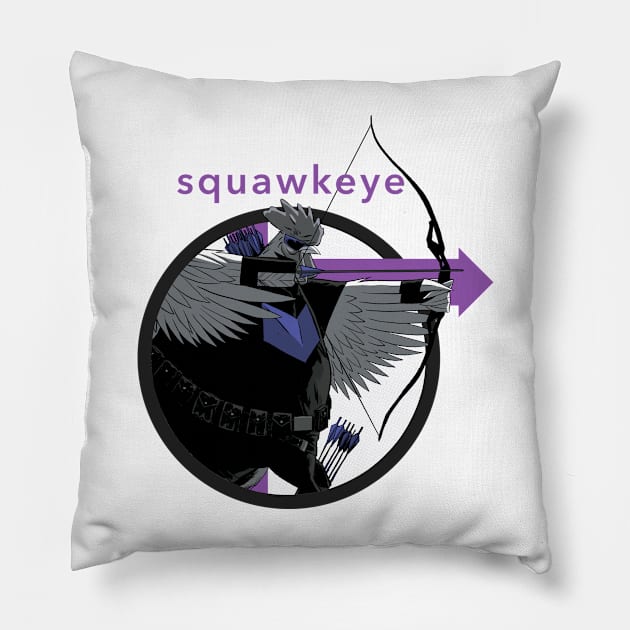 Squawkeye Pillow by ThirteenthFloor