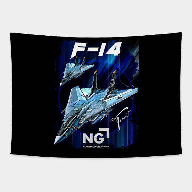 F-14 Tomcat Fighterjet Tapestry by aeroloversclothing