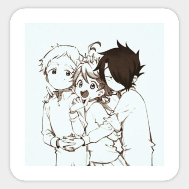 Wallpaper Yakusoku No Neverland The Promised Neverland Ray Norman And Emma Vintage Yakusoku No Neverland Adesivo Teepublic It For iPhone