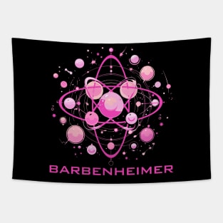 Barbenheimer Pink Atom Tapestry