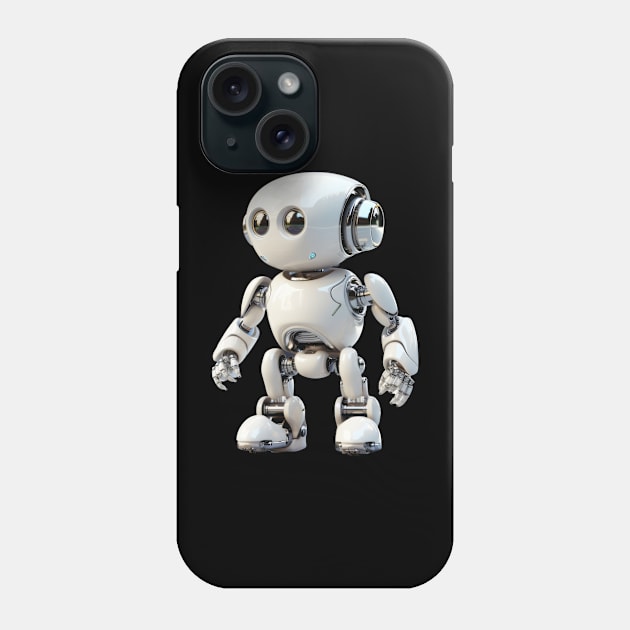 Futuristic White Toy Robot Phone Case by Lematworks