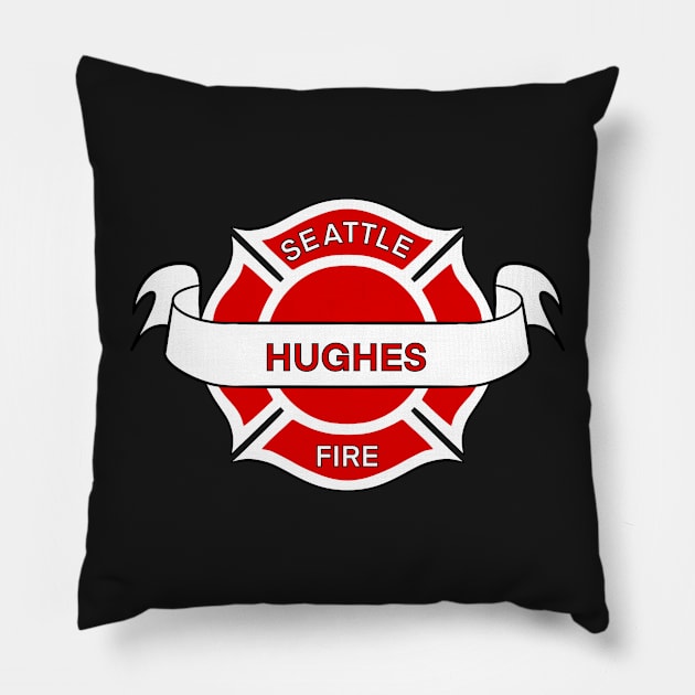 Seattle Fire Department Badge | Station 19 Hughes Pillow by icantdrawfaces