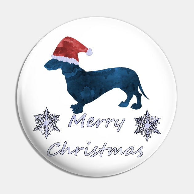 Santa Dachshund Pin by TheJollyMarten