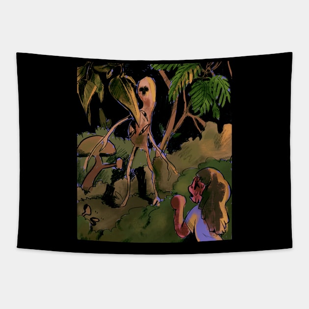 hiding in the bushes 🌲🌳 Tapestry by KITTYFROGS