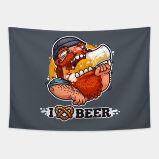 Man Loves Beer Tapestry