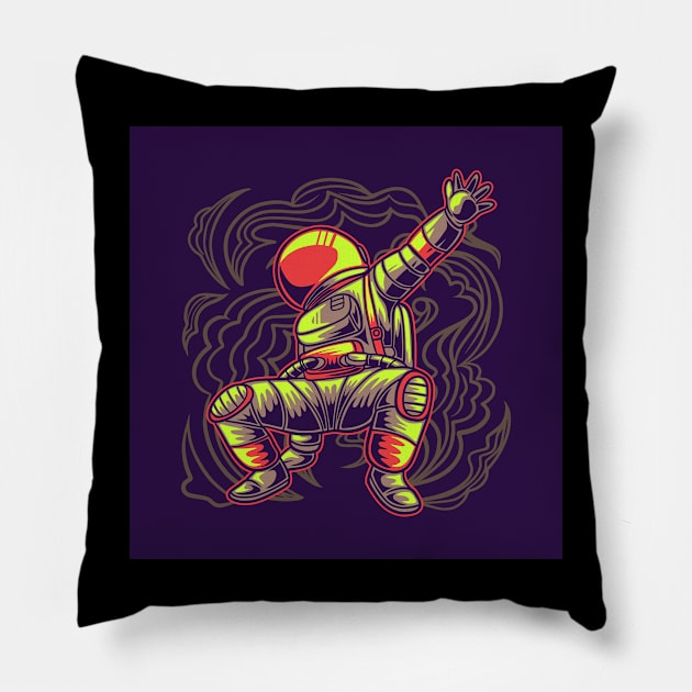 astronaut-break-dance Pillow by irelandefelder