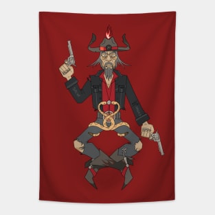 Cowboy Baphomet (NIGHT) Tapestry