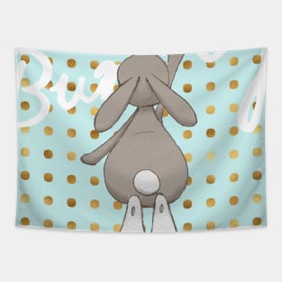 Little bunny on cute pattern Tapestry