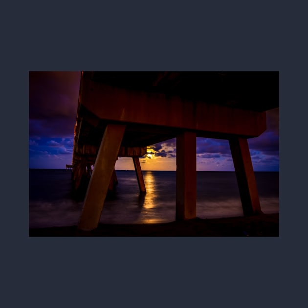 Moon under pier by cbernstein