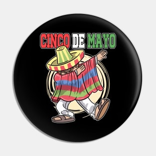 Cinco De Mayo Dabbing Mexican Poncho Pin